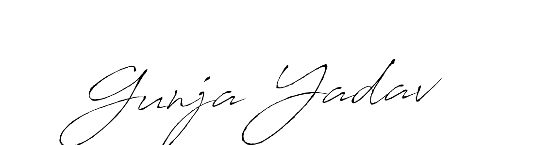 Gunja Yadav stylish signature style. Best Handwritten Sign (Antro_Vectra) for my name. Handwritten Signature Collection Ideas for my name Gunja Yadav. Gunja Yadav signature style 6 images and pictures png