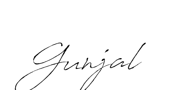 Create a beautiful signature design for name Gunjal. With this signature (Antro_Vectra) fonts, you can make a handwritten signature for free. Gunjal signature style 6 images and pictures png