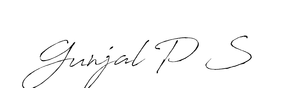 Also we have Gunjal P S name is the best signature style. Create professional handwritten signature collection using Antro_Vectra autograph style. Gunjal P S signature style 6 images and pictures png