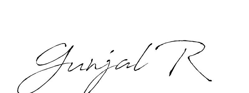 How to make Gunjal R signature? Antro_Vectra is a professional autograph style. Create handwritten signature for Gunjal R name. Gunjal R signature style 6 images and pictures png