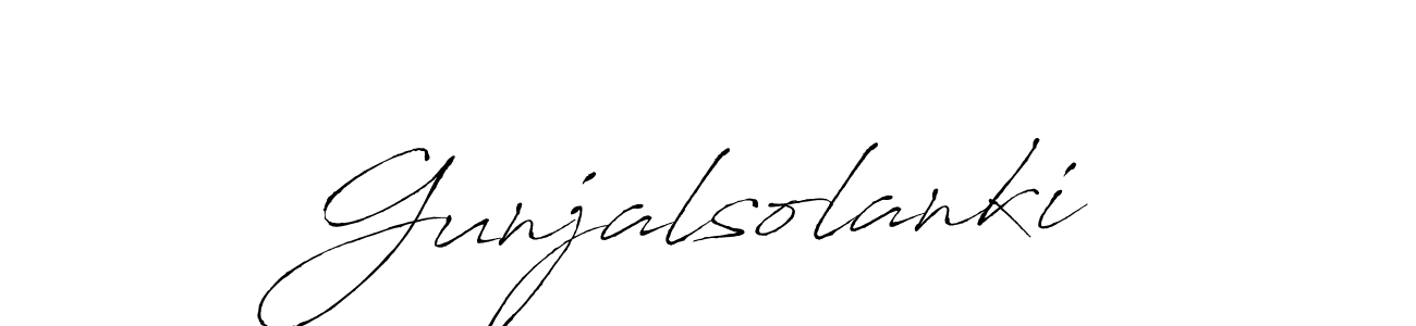 Also we have Gunjalsolanki name is the best signature style. Create professional handwritten signature collection using Antro_Vectra autograph style. Gunjalsolanki signature style 6 images and pictures png