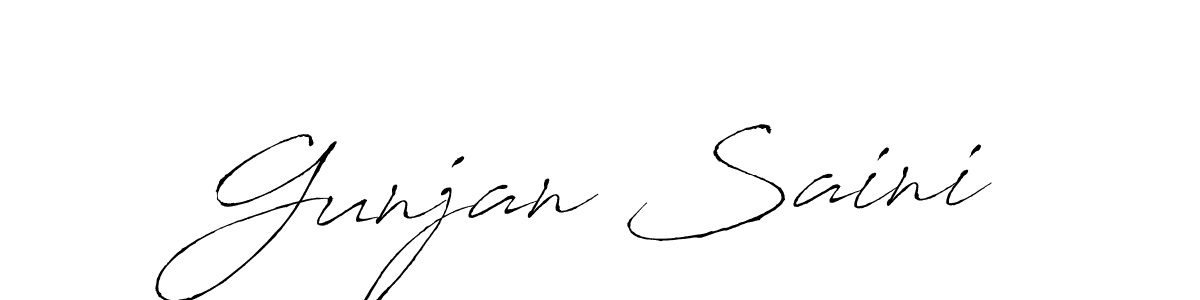 Gunjan Saini stylish signature style. Best Handwritten Sign (Antro_Vectra) for my name. Handwritten Signature Collection Ideas for my name Gunjan Saini. Gunjan Saini signature style 6 images and pictures png