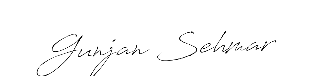 Gunjan Sehmar stylish signature style. Best Handwritten Sign (Antro_Vectra) for my name. Handwritten Signature Collection Ideas for my name Gunjan Sehmar. Gunjan Sehmar signature style 6 images and pictures png