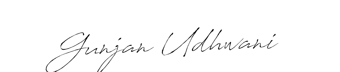 Antro_Vectra is a professional signature style that is perfect for those who want to add a touch of class to their signature. It is also a great choice for those who want to make their signature more unique. Get Gunjan Udhwani name to fancy signature for free. Gunjan Udhwani signature style 6 images and pictures png