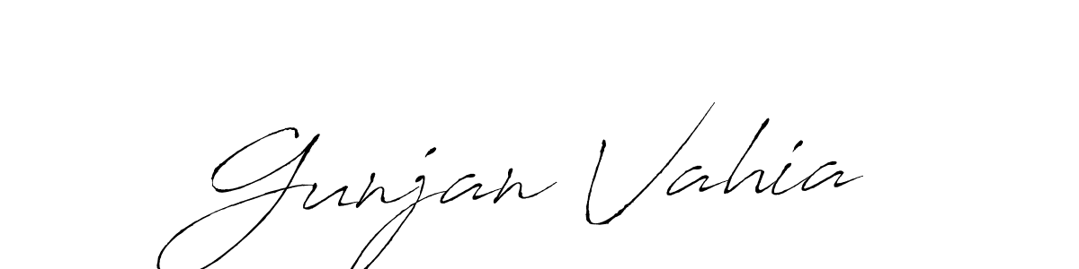 You should practise on your own different ways (Antro_Vectra) to write your name (Gunjan Vahia) in signature. don't let someone else do it for you. Gunjan Vahia signature style 6 images and pictures png