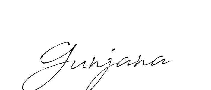 How to make Gunjana signature? Antro_Vectra is a professional autograph style. Create handwritten signature for Gunjana name. Gunjana signature style 6 images and pictures png