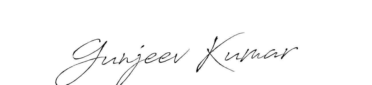 Create a beautiful signature design for name Gunjeev Kumar. With this signature (Antro_Vectra) fonts, you can make a handwritten signature for free. Gunjeev Kumar signature style 6 images and pictures png