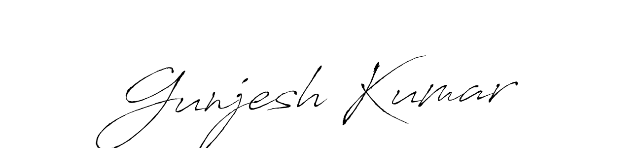 Make a beautiful signature design for name Gunjesh Kumar. With this signature (Antro_Vectra) style, you can create a handwritten signature for free. Gunjesh Kumar signature style 6 images and pictures png