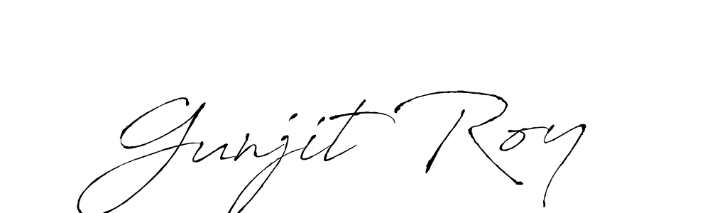 Make a beautiful signature design for name Gunjit Roy. With this signature (Antro_Vectra) style, you can create a handwritten signature for free. Gunjit Roy signature style 6 images and pictures png