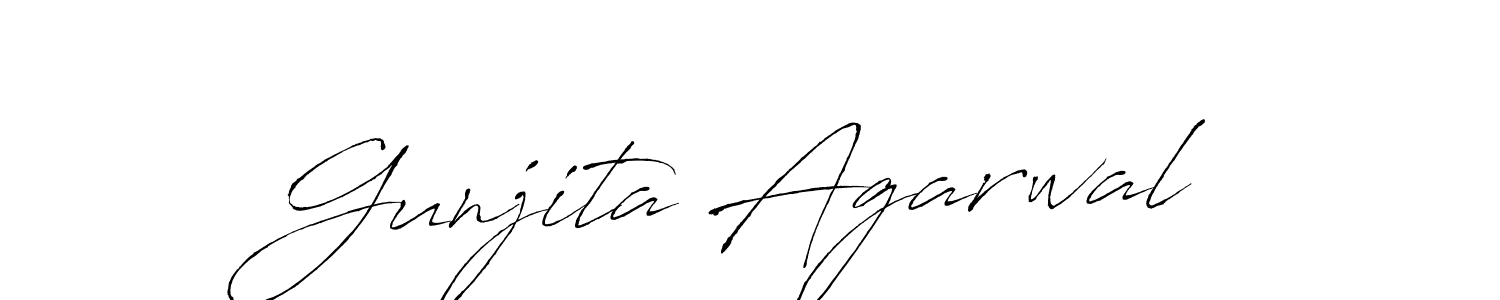 Antro_Vectra is a professional signature style that is perfect for those who want to add a touch of class to their signature. It is also a great choice for those who want to make their signature more unique. Get Gunjita Agarwal name to fancy signature for free. Gunjita Agarwal signature style 6 images and pictures png