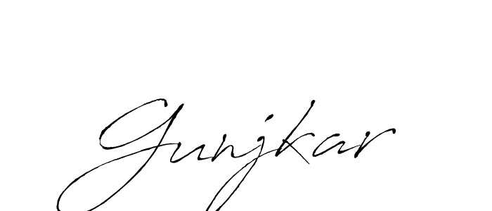 Gunjkar stylish signature style. Best Handwritten Sign (Antro_Vectra) for my name. Handwritten Signature Collection Ideas for my name Gunjkar. Gunjkar signature style 6 images and pictures png