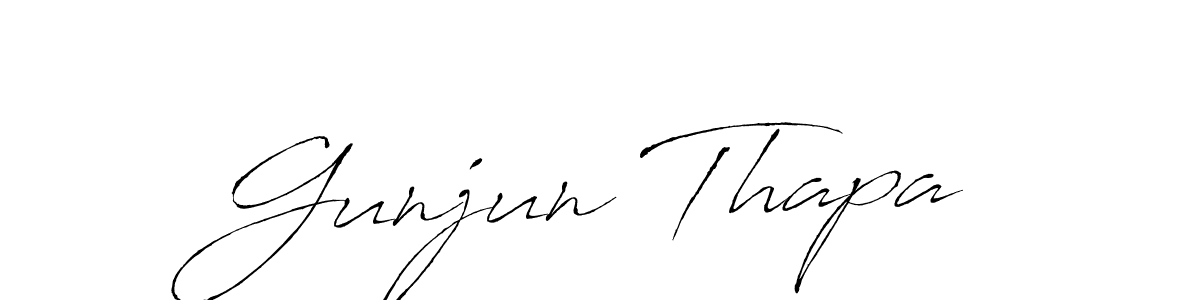 Make a beautiful signature design for name Gunjun Thapa. Use this online signature maker to create a handwritten signature for free. Gunjun Thapa signature style 6 images and pictures png