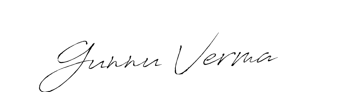 The best way (Antro_Vectra) to make a short signature is to pick only two or three words in your name. The name Gunnu Verma include a total of six letters. For converting this name. Gunnu Verma signature style 6 images and pictures png