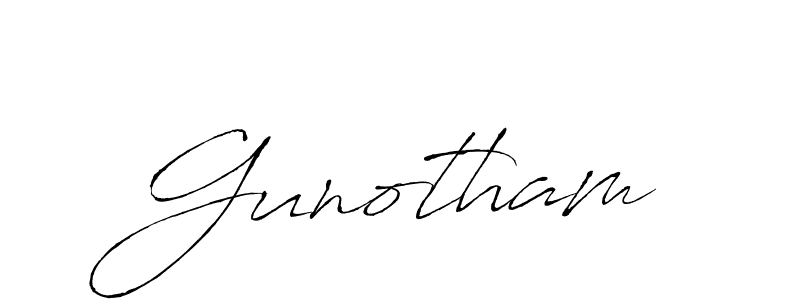 Design your own signature with our free online signature maker. With this signature software, you can create a handwritten (Antro_Vectra) signature for name Gunotham. Gunotham signature style 6 images and pictures png
