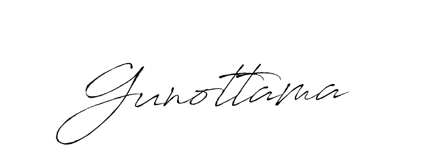 Use a signature maker to create a handwritten signature online. With this signature software, you can design (Antro_Vectra) your own signature for name Gunottama. Gunottama signature style 6 images and pictures png