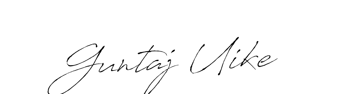 Make a beautiful signature design for name Guntaj Uike. With this signature (Antro_Vectra) style, you can create a handwritten signature for free. Guntaj Uike signature style 6 images and pictures png