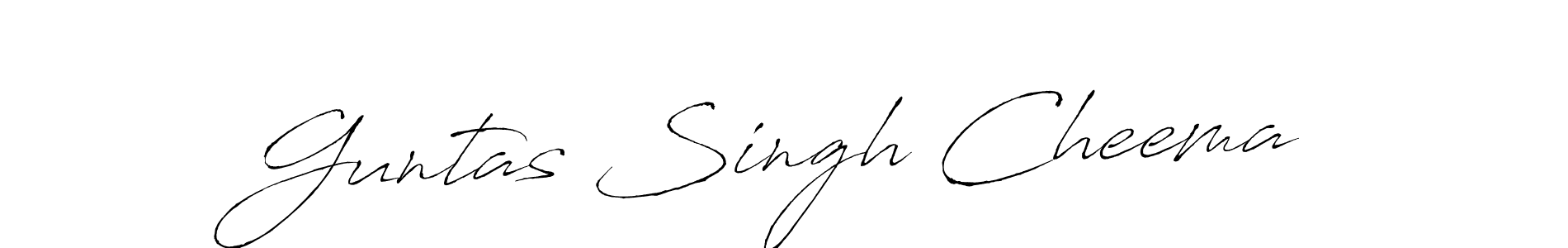 Create a beautiful signature design for name Guntas Singh Cheema. With this signature (Antro_Vectra) fonts, you can make a handwritten signature for free. Guntas Singh Cheema signature style 6 images and pictures png