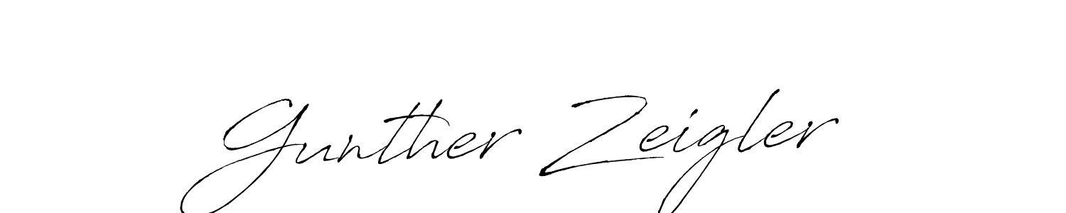 How to make Gunther Zeigler name signature. Use Antro_Vectra style for creating short signs online. This is the latest handwritten sign. Gunther Zeigler signature style 6 images and pictures png