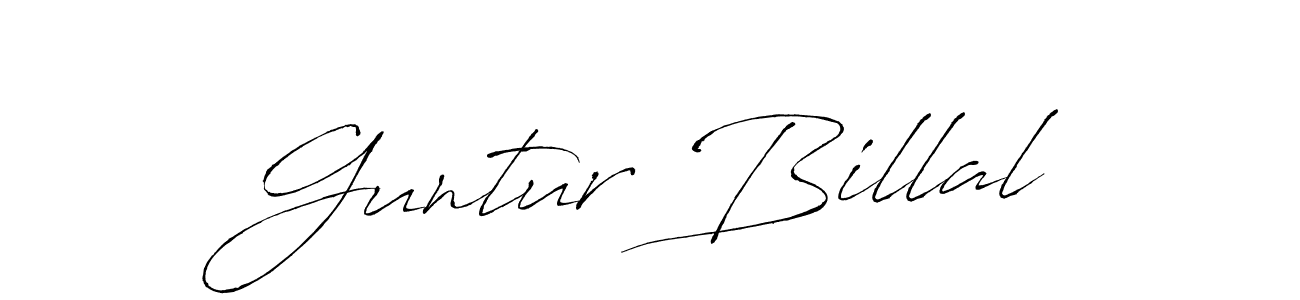 Guntur Billal stylish signature style. Best Handwritten Sign (Antro_Vectra) for my name. Handwritten Signature Collection Ideas for my name Guntur Billal. Guntur Billal signature style 6 images and pictures png