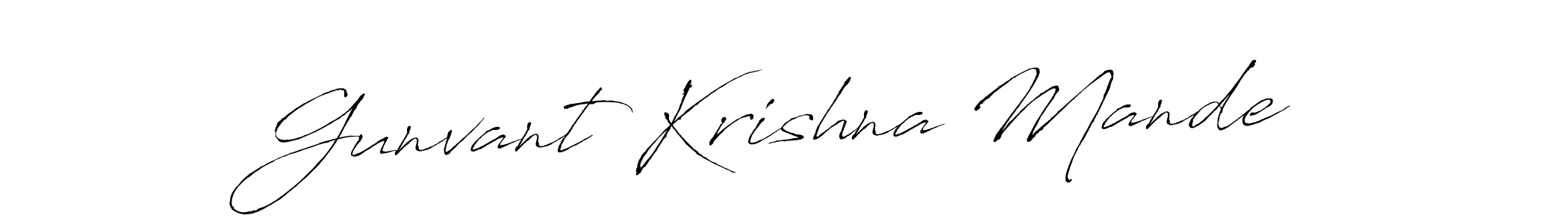 Also You can easily find your signature by using the search form. We will create Gunvant Krishna Mande name handwritten signature images for you free of cost using Antro_Vectra sign style. Gunvant Krishna Mande signature style 6 images and pictures png