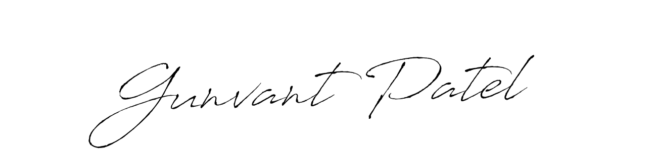 Make a beautiful signature design for name Gunvant Patel. With this signature (Antro_Vectra) style, you can create a handwritten signature for free. Gunvant Patel signature style 6 images and pictures png