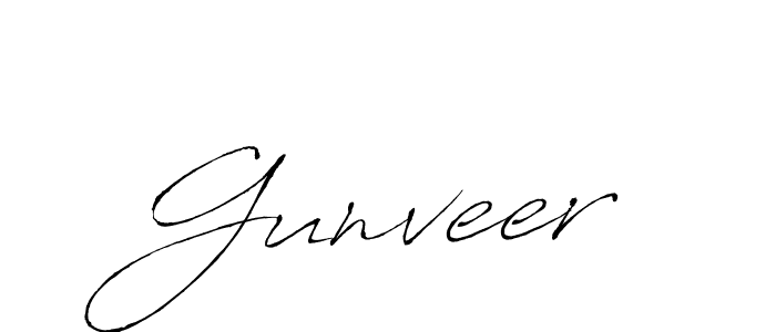 Design your own signature with our free online signature maker. With this signature software, you can create a handwritten (Antro_Vectra) signature for name Gunveer. Gunveer signature style 6 images and pictures png