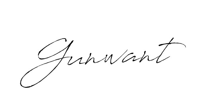 Gunwant stylish signature style. Best Handwritten Sign (Antro_Vectra) for my name. Handwritten Signature Collection Ideas for my name Gunwant. Gunwant signature style 6 images and pictures png