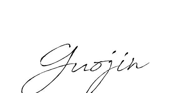 Design your own signature with our free online signature maker. With this signature software, you can create a handwritten (Antro_Vectra) signature for name Guojin. Guojin signature style 6 images and pictures png