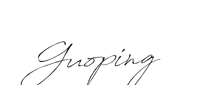 Create a beautiful signature design for name Guoping. With this signature (Antro_Vectra) fonts, you can make a handwritten signature for free. Guoping signature style 6 images and pictures png