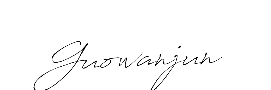 How to make Guowanjun signature? Antro_Vectra is a professional autograph style. Create handwritten signature for Guowanjun name. Guowanjun signature style 6 images and pictures png