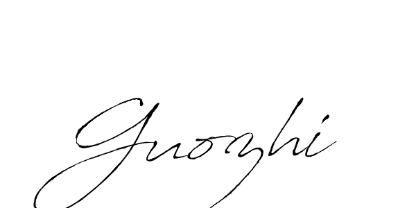 Use a signature maker to create a handwritten signature online. With this signature software, you can design (Antro_Vectra) your own signature for name Guozhi. Guozhi signature style 6 images and pictures png