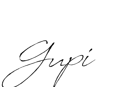 How to make Gupi signature? Antro_Vectra is a professional autograph style. Create handwritten signature for Gupi name. Gupi signature style 6 images and pictures png