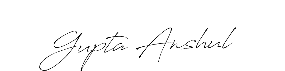 Design your own signature with our free online signature maker. With this signature software, you can create a handwritten (Antro_Vectra) signature for name Gupta Anshul. Gupta Anshul signature style 6 images and pictures png