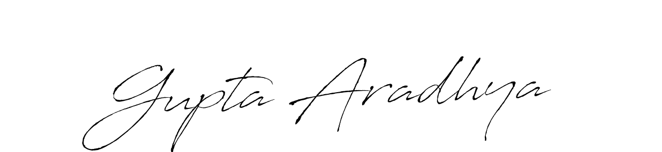 How to make Gupta Aradhya name signature. Use Antro_Vectra style for creating short signs online. This is the latest handwritten sign. Gupta Aradhya signature style 6 images and pictures png