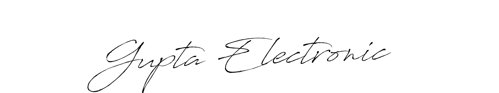 It looks lik you need a new signature style for name Gupta Electronic. Design unique handwritten (Antro_Vectra) signature with our free signature maker in just a few clicks. Gupta Electronic signature style 6 images and pictures png