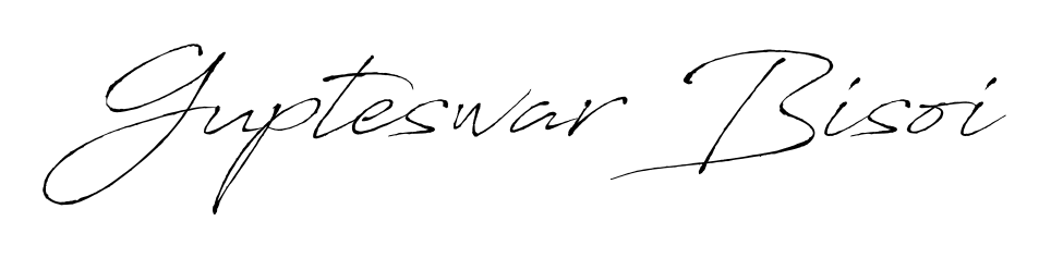 A classic penmanship look for Gupteswar Bisoi. The Antro_Vectra font brings timeless elegance and confidence to every signed document. Gupteswar Bisoi signature style 6 images and pictures png