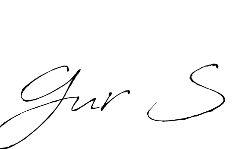 You should practise on your own different ways (Antro_Vectra) to write your name (Gur S) in signature. don't let someone else do it for you. Gur S signature style 6 images and pictures png