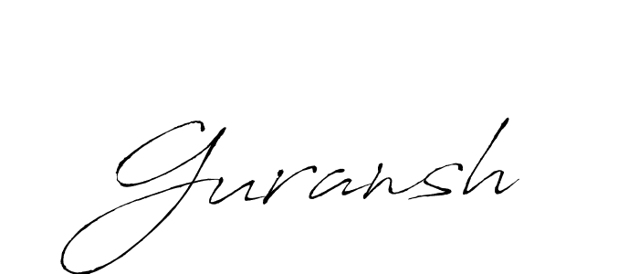 The best way (Antro_Vectra) to make a short signature is to pick only two or three words in your name. The name Guransh include a total of six letters. For converting this name. Guransh signature style 6 images and pictures png