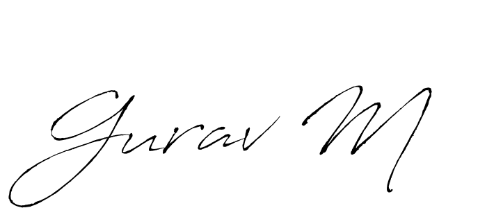 Gurav M stylish signature style. Best Handwritten Sign (Antro_Vectra) for my name. Handwritten Signature Collection Ideas for my name Gurav M. Gurav M signature style 6 images and pictures png