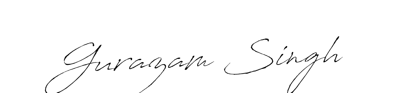 How to make Gurazam Singh name signature. Use Antro_Vectra style for creating short signs online. This is the latest handwritten sign. Gurazam Singh signature style 6 images and pictures png