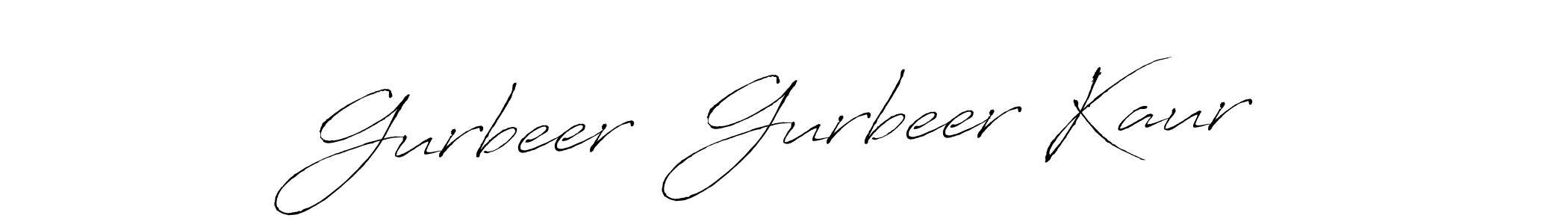 Also we have Gurbeer  Gurbeer Kaur name is the best signature style. Create professional handwritten signature collection using Antro_Vectra autograph style. Gurbeer  Gurbeer Kaur signature style 6 images and pictures png