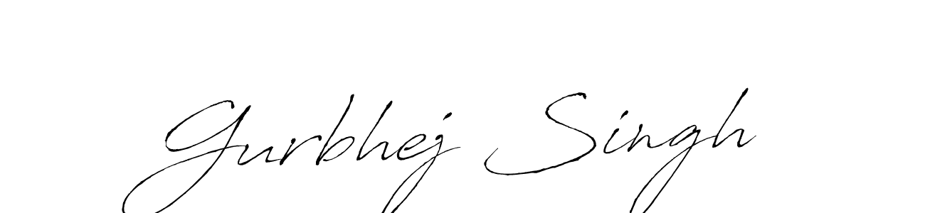Make a beautiful signature design for name Gurbhej Singh. With this signature (Antro_Vectra) style, you can create a handwritten signature for free. Gurbhej Singh signature style 6 images and pictures png