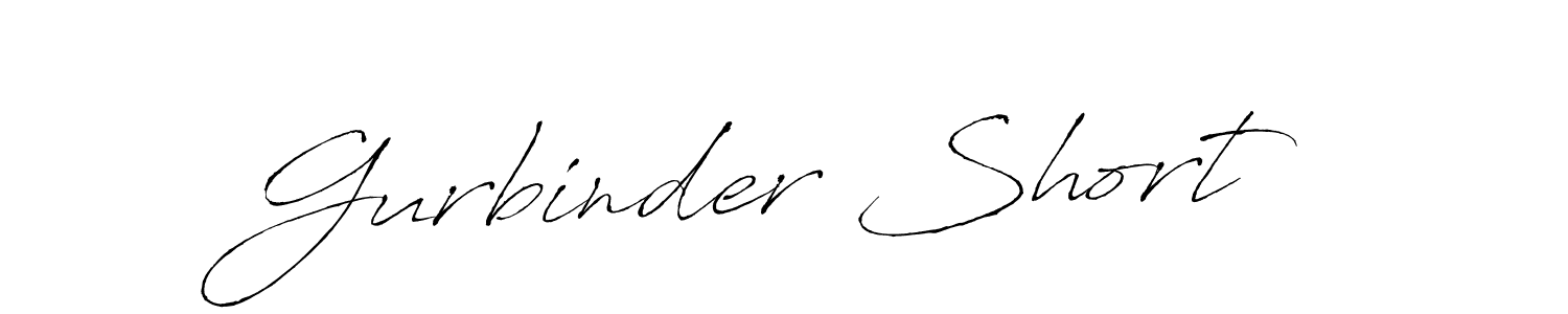 Make a beautiful signature design for name Gurbinder Short. With this signature (Antro_Vectra) style, you can create a handwritten signature for free. Gurbinder Short signature style 6 images and pictures png