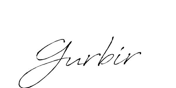 Design your own signature with our free online signature maker. With this signature software, you can create a handwritten (Antro_Vectra) signature for name Gurbir. Gurbir signature style 6 images and pictures png