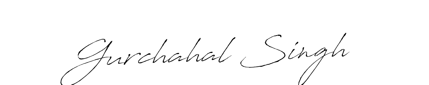 How to make Gurchahal Singh name signature. Use Antro_Vectra style for creating short signs online. This is the latest handwritten sign. Gurchahal Singh signature style 6 images and pictures png