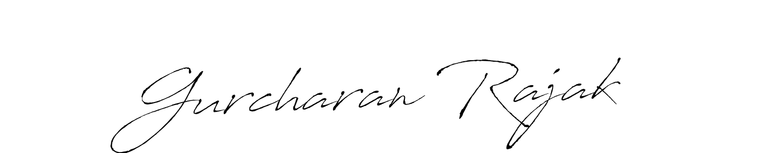 How to make Gurcharan Rajak name signature. Use Antro_Vectra style for creating short signs online. This is the latest handwritten sign. Gurcharan Rajak signature style 6 images and pictures png