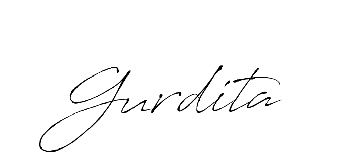 Make a beautiful signature design for name Gurdita. With this signature (Antro_Vectra) style, you can create a handwritten signature for free. Gurdita signature style 6 images and pictures png