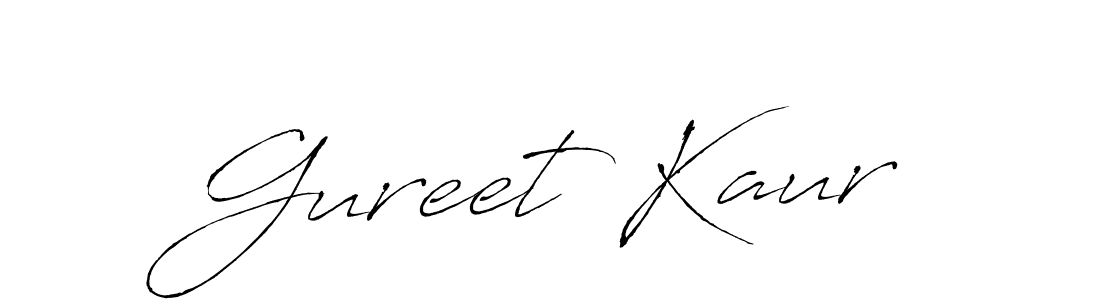 How to make Gureet Kaur name signature. Use Antro_Vectra style for creating short signs online. This is the latest handwritten sign. Gureet Kaur signature style 6 images and pictures png