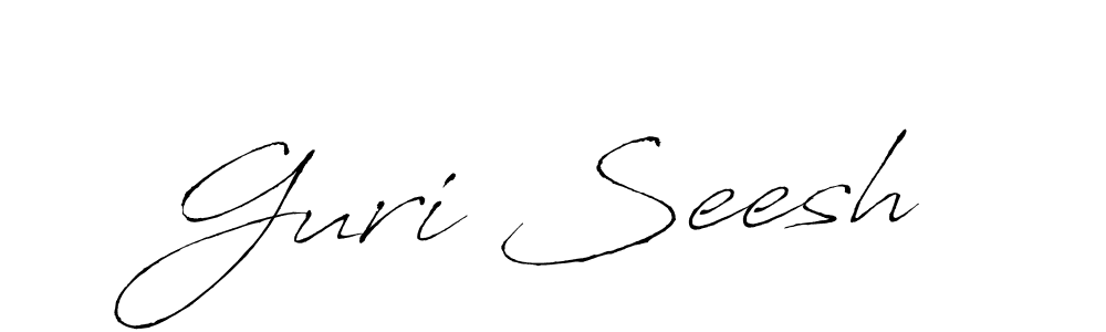 This is the best signature style for the Guri Seesh name. Also you like these signature font (Antro_Vectra). Mix name signature. Guri Seesh signature style 6 images and pictures png