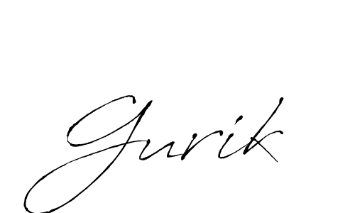 Make a beautiful signature design for name Gurik. With this signature (Antro_Vectra) style, you can create a handwritten signature for free. Gurik signature style 6 images and pictures png